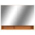 Mueble de baño con espejo LED MDF roble 80x15x60