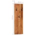 Percheros de pared 2 uds madera maciza de acacia 36x3x110