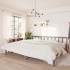 Estructura de cama sin colchón madera maciza gris 200x200