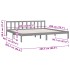 Estructura de cama sin colchón madera maciza gris 200x200