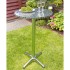 HI Mesa plegable de aluminio redonda tipo bistró 60x60x(58-115)