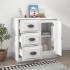 Aparador de madera contrachapada blanco 70x35,5x67,5