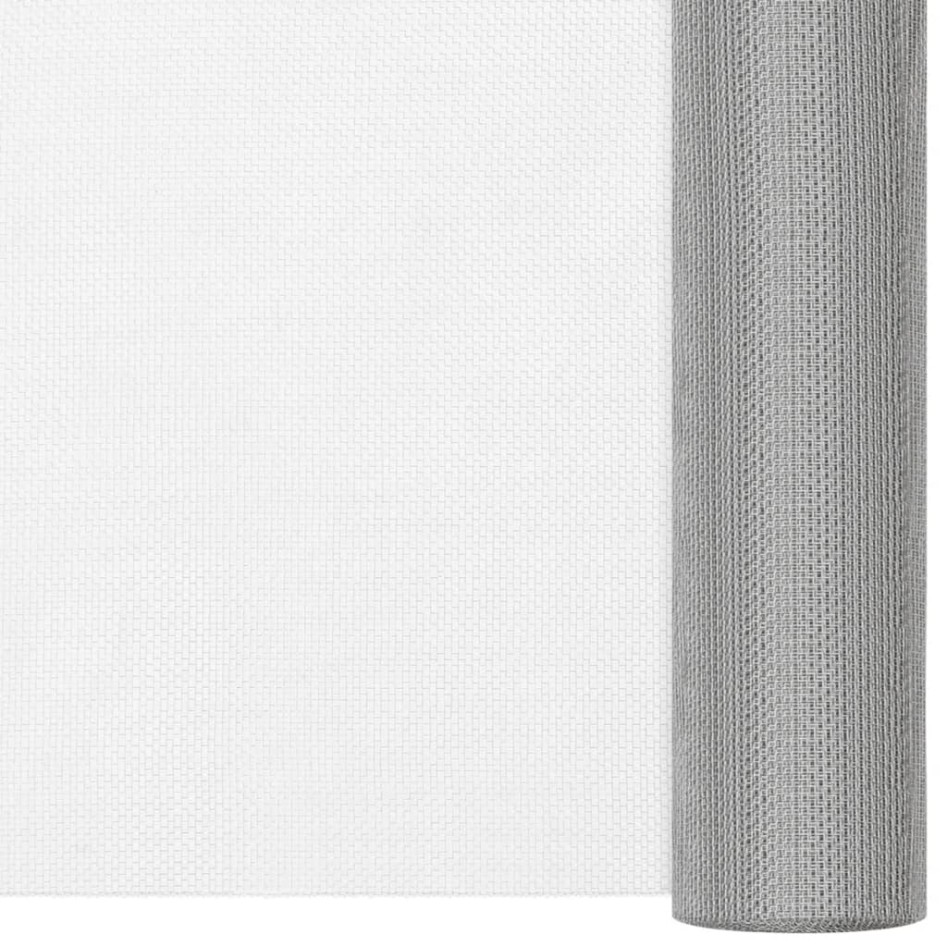 Malla mosquitera de acero inoxidable plateada 100x2000