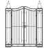 Puerta de jardín de hierro forjado negro 121x8x150