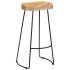 Taburetes de cocina gavin 2 unidades madera maciza de