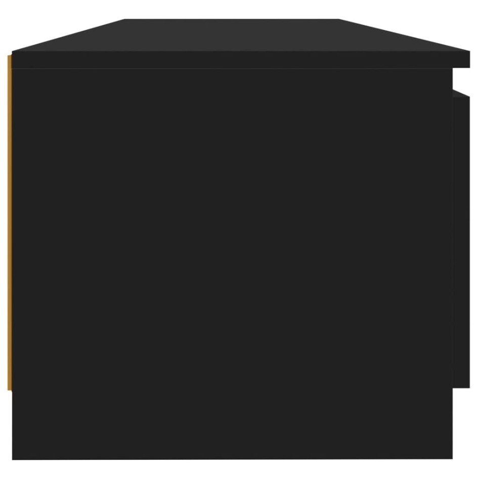 Mueble para TV con luces LED negro 140x40x35,5