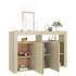 Aparador con luces LED roble Sonoma 115,5x30x75