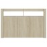Aparador con luces LED roble Sonoma 115,5x30x75