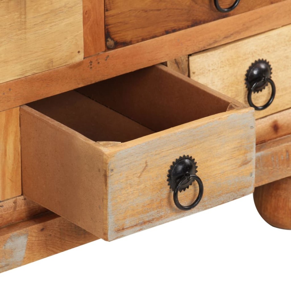 Mesa de centro de madera maciza reciclada 70x70x38