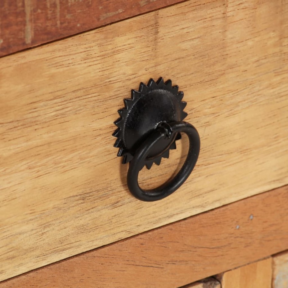 Mesa de centro de madera maciza reciclada 70x70x38