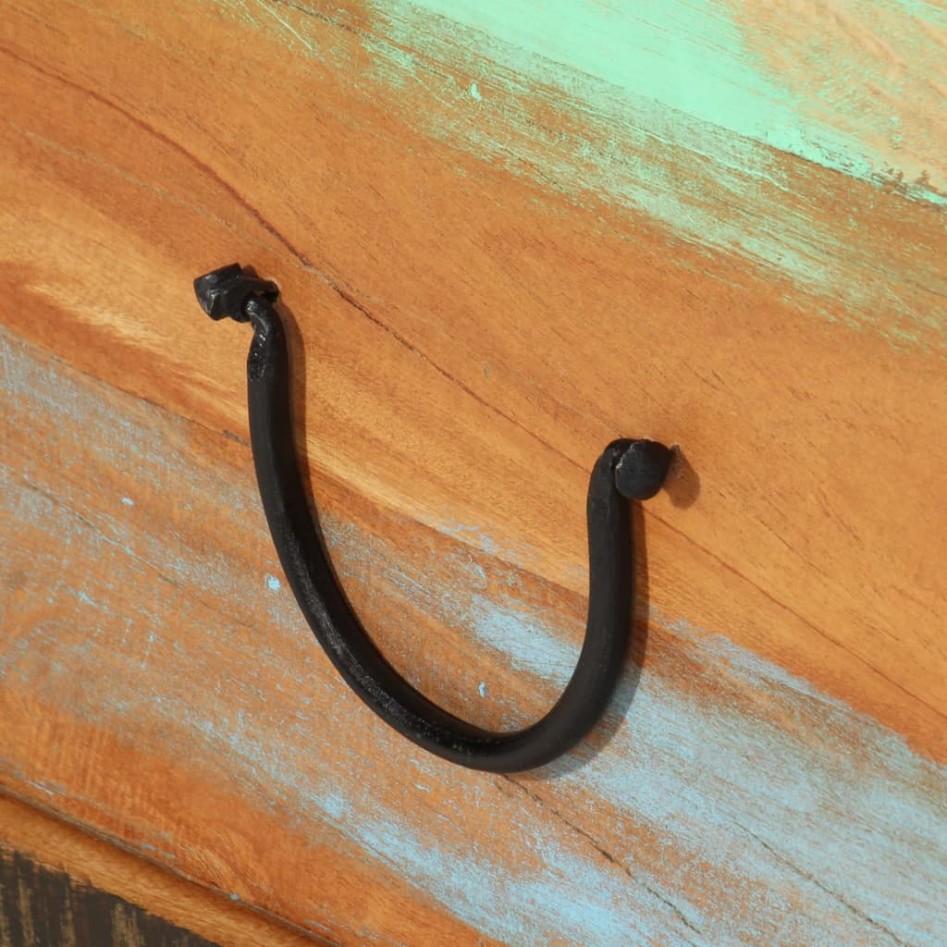 Mesa de centro de madera maciza reciclada 70x70x38