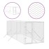 Perrera de exterior acero galvanizado plateado 2x6x2