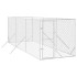 Perrera de exterior acero galvanizado plateado 2x6x2