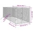 Perrera de exterior acero galvanizado plateado 2x6x2