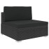 Set muebles de jardín 6 piezas y cojines ratán sintético