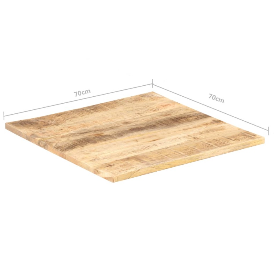 Superficie de mesa madera maciza de mango 25-27 mm 70x70