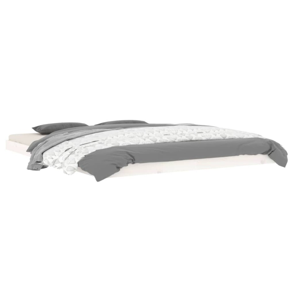 Estructura de cama sin colchón madera maciza de pino 160x200