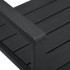 Banco de jardín HDPE negroo aspecto madera 120