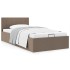 Cama canapé hidráulica de almacenaje sin colchón taupe