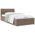 Cama canapé hidráulica de almacenaje sin colchón taupe