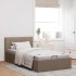 Cama canapé hidráulica de almacenaje sin colchón taupe