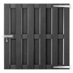 Puerta de jardín de WPC gris 100x100 cm