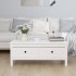 Mesa de centro de madera maciza de pino blanco 100x50x40