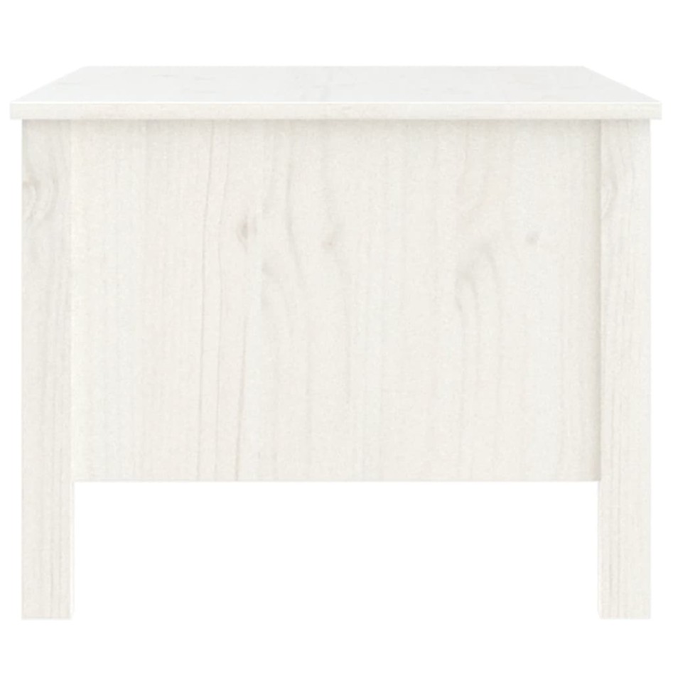 Mesa de centro de madera maciza de pino blanco 100x50x40