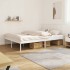Estructura cama sin colchón con cabecero metal blanco