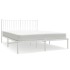 Estructura cama sin colchón con cabecero metal blanco