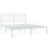 Estructura cama sin colchón con cabecero metal blanco