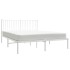 Estructura cama sin colchón con cabecero metal blanco