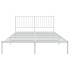 Estructura cama sin colchón con cabecero metal blanco