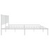 Estructura cama sin colchón con cabecero metal blanco