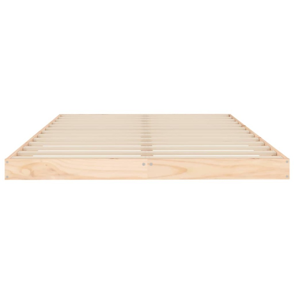 Estructura de cama sin colchón madera de pino maciza 120x200