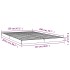 Estructura de cama sin colchón madera de pino maciza 120x200