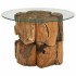 Mesa de centro de madera flotante de teca maciza 60