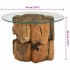Mesa de centro de madera flotante de teca maciza 60