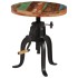 Mesa auxiliar madera reciclada y hierro fundido 45x(45-62)