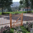 Puerta para valla 100x120cm madera de avellano impregnada