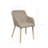 Sillas de comedor 2 uds tela y madera maciza de roble