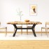 Mesa de comedor madera maciza de mango y cruz de acero 180