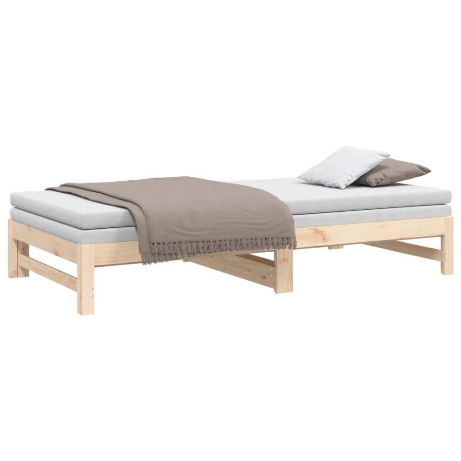 Sofá cama extraíble madera maciza de pino 2x(80x200)