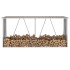 Casetilla para leña acero galvanizado marrón 330x84x152