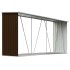 Casetilla para leña acero galvanizado marrón 330x84x152