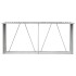 Casetilla para leña acero galvanizado marrón 330x84x152