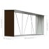 Casetilla para leña acero galvanizado marrón 330x84x152