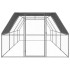Jaula gallinero de exterior de acero galvanizado 3x8x2
