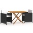 Set de comedor de jardín 3 piezas con cojines