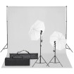 Kit de estudio fotográfico con set de luces y fondo